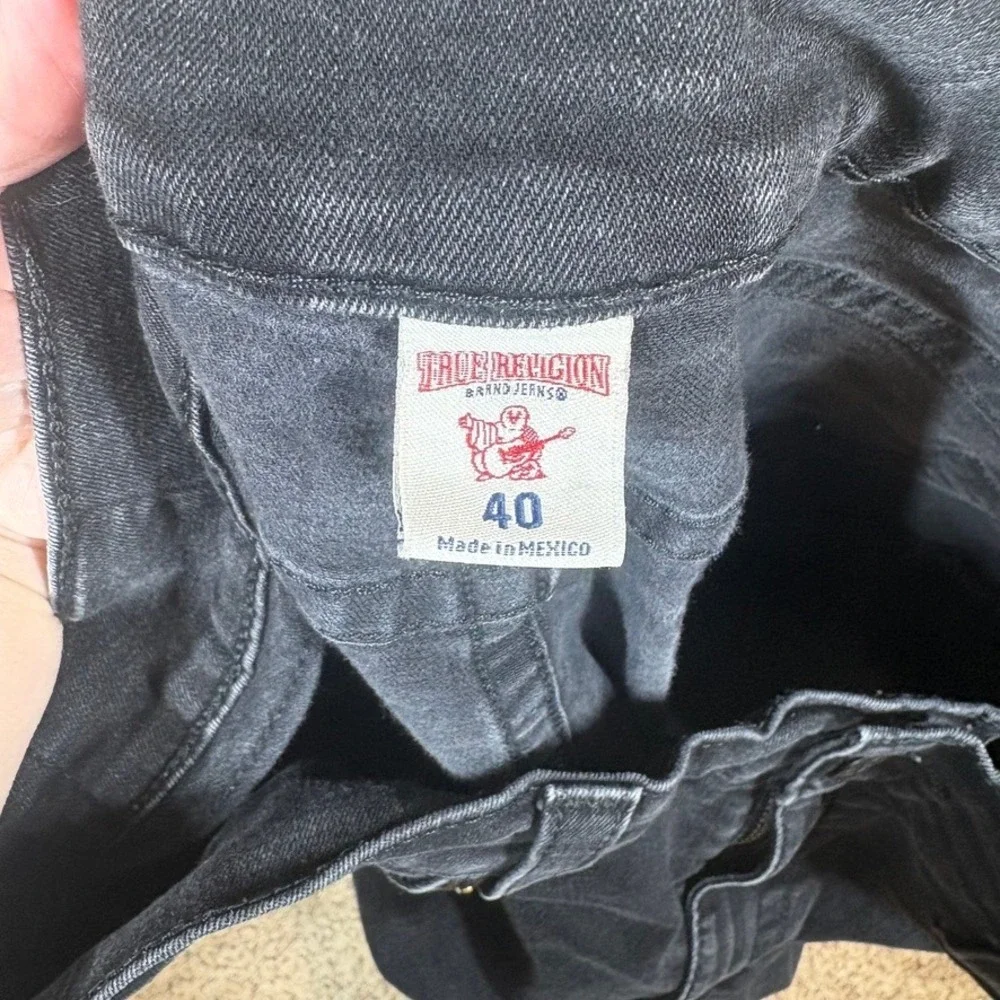 True Religion Gino Slim No Flap Jeans 40x33 Body‎ Rinse Black Streetwear Edgy